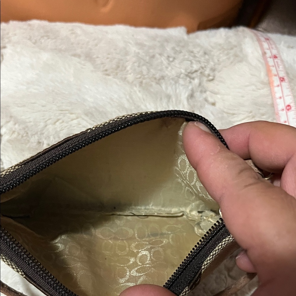 Coach Brown And Multicolor Patchwork Wristlet - image 3